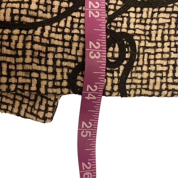 Talbots‎ Wool Tan and Black Floral Pencil Skirt Sz 14 - Picture 10 of 10